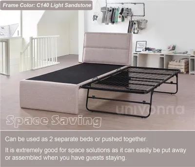 Pullout Bed Frame 3 in 1 - Color Choice - Fabric Upholstery