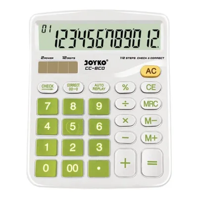 Calculator Kalkulator Joyko CC-8CO 12 Digits Check Correct