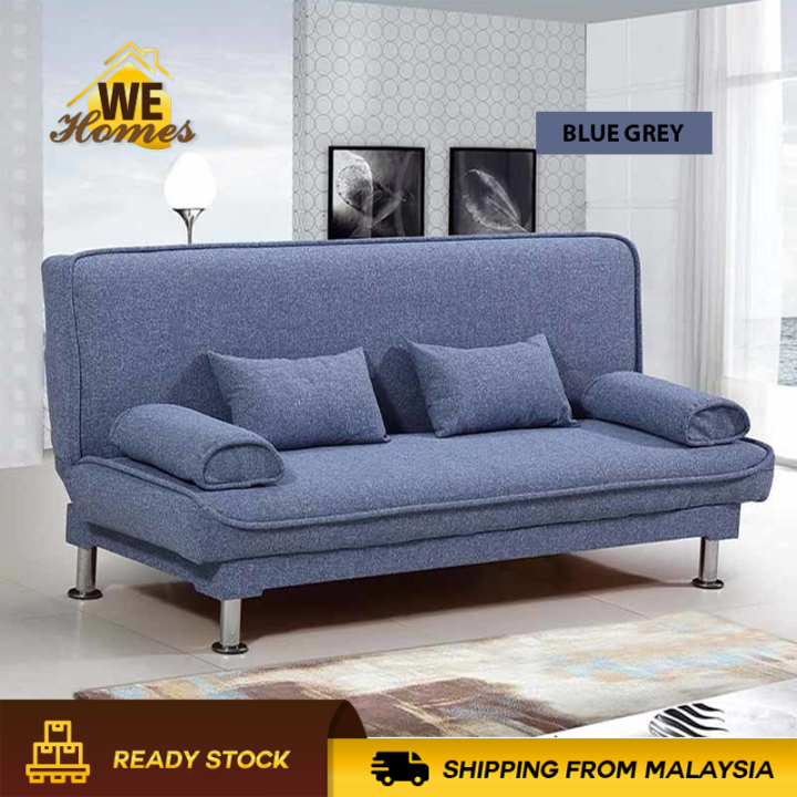 WeHomes 3 Seater/4 Seater Fabric Sofa Bed + Free 2 Handle & 2 Pillow