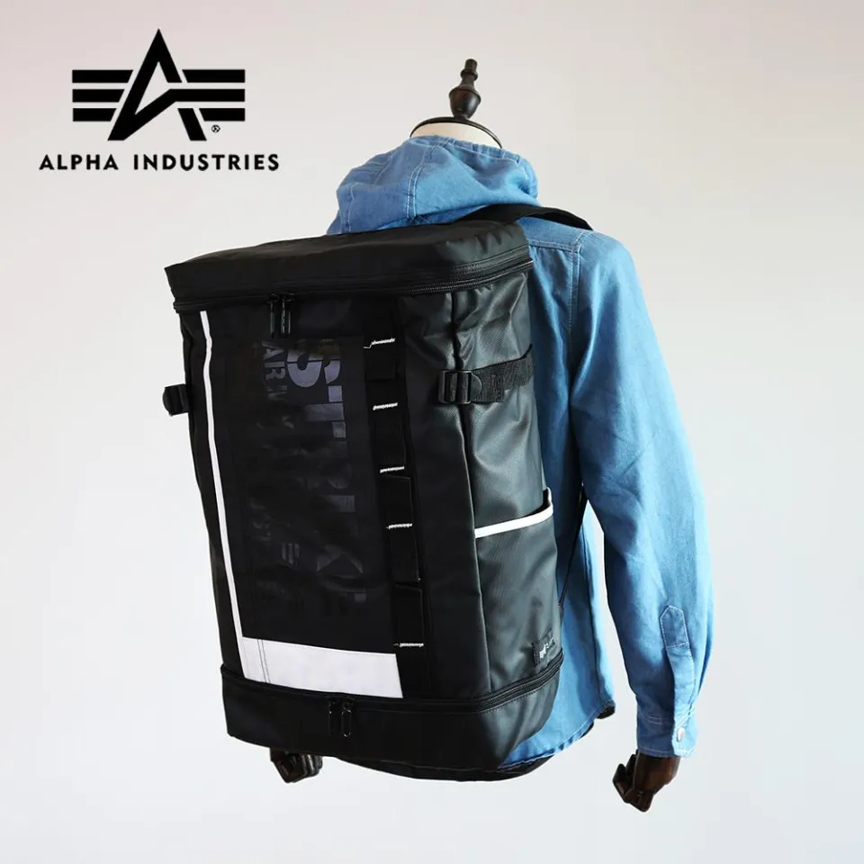 Alpha Industries Unisex 27L White Black Camo Tricolor Backpack Bags Travel Lazada