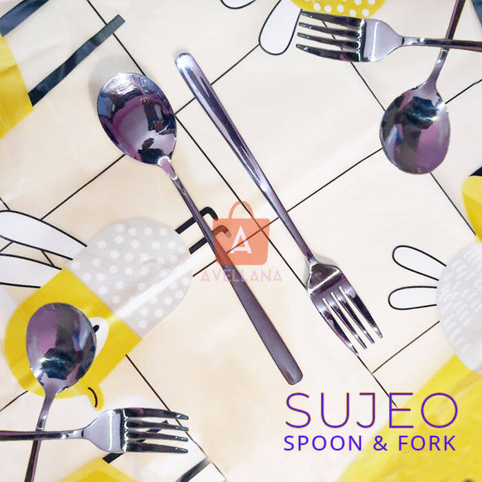 Sendok Garpu Korea Alat Makan Sujeo Korean Spoon Fork Set Stainless