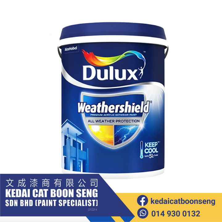 ICI DULUX WEATHERSHIELD EXTERIOR PAINT 5L Lazada
