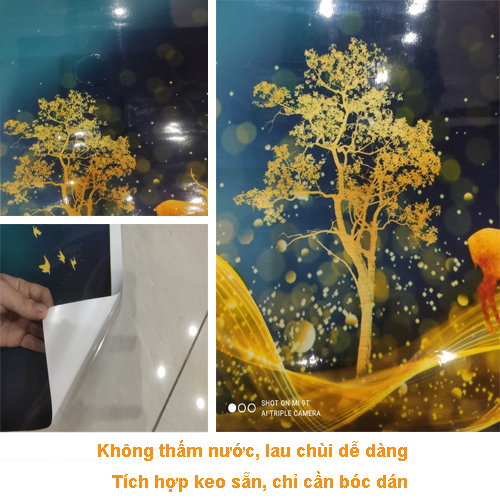 Làm thế nào để không "dở khóc dở cười" khi dán tranh 3D phòng thờ mà vẫn giữ được không gian thờ cúng trang nghiêm?