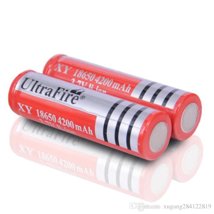 18650 rechargeable battery 6800mAh lithium ion 3.7v (2pcs)