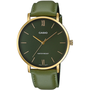 CASIO ORIGINAL - CASIO MTP-VT01GL-3BUDF - Men - Hijau army - Kulit Band Jam dunia JD18ST # Jam Tangan Pria Cowok Watch Anti Air Digital Analog + CASIO MTP-VT01GL-3B MTP VT01GL 3B MTP-VT01GL VT 01 GL MTPVT01 MTPVT01GL MTP-01 s001 $ WR0 STK SD7