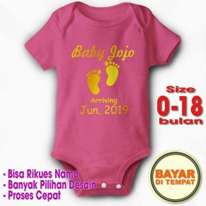 Baju Kaos Jumper Romper Bayi Baby CUSTOM GANTI NAMA Bisa Untuk Anak Laki Laki Atau Perempuan Desain Gambar Karakter Lucu GCPNEW 065