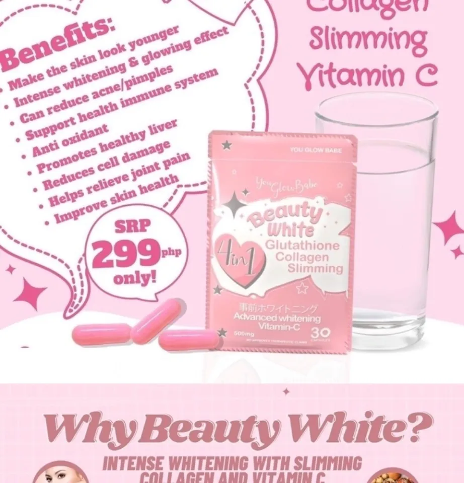 Beauty White You Glow Babe Glutathione Beauty White 4 in 1 Intense