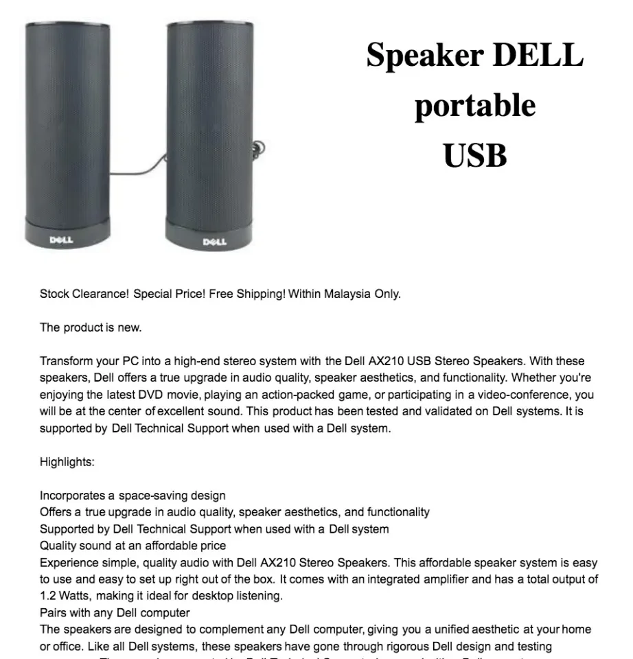 Dell ax210 hot sale speakers disassembly