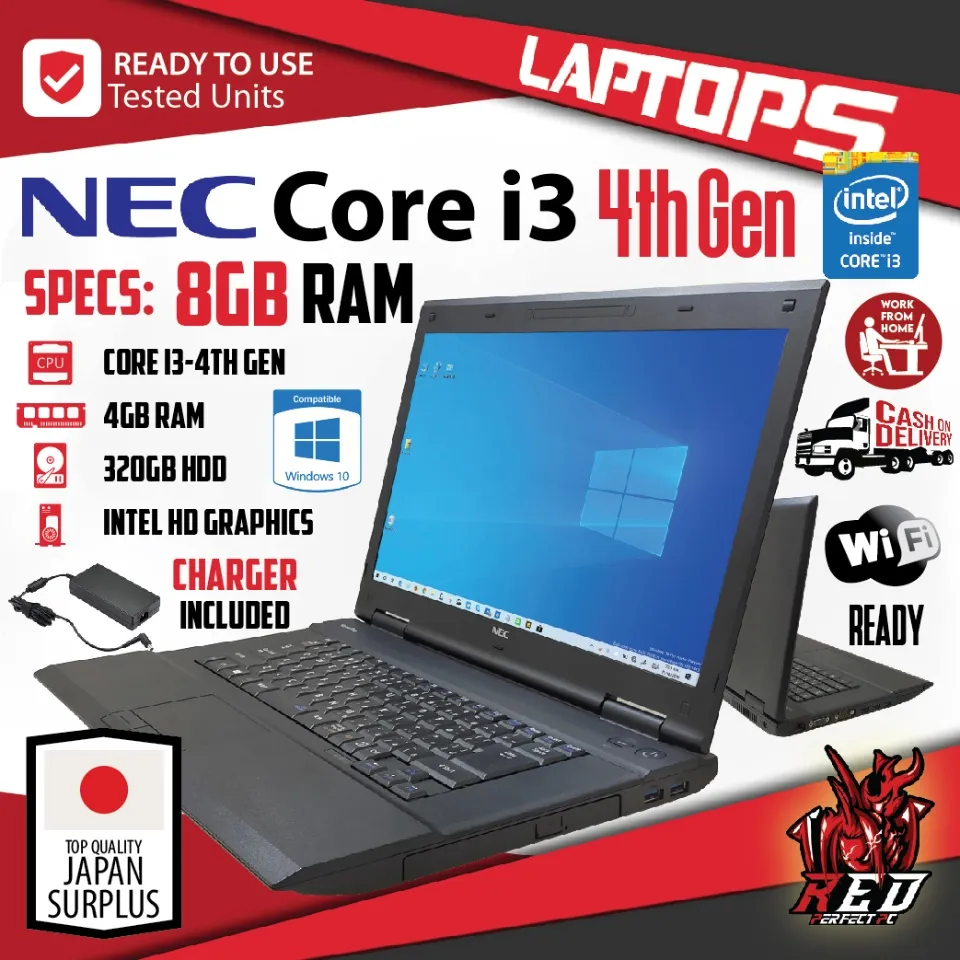 LAPTOP / NEC / INTEL CORE i3 4TH GEN / WITH RAM OPTIONS / 320GB