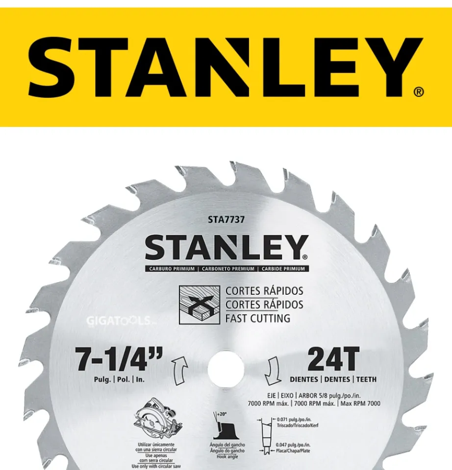 Stanley STA7737 AE Carbide Circular Saw Blade 7 1 4 x 24T 184mm GIGATOOLS Lazada PH