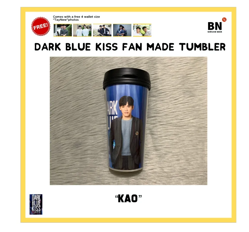 PeteKao Dark Blue Kiss Fanmade Tumbler | Lazada PH