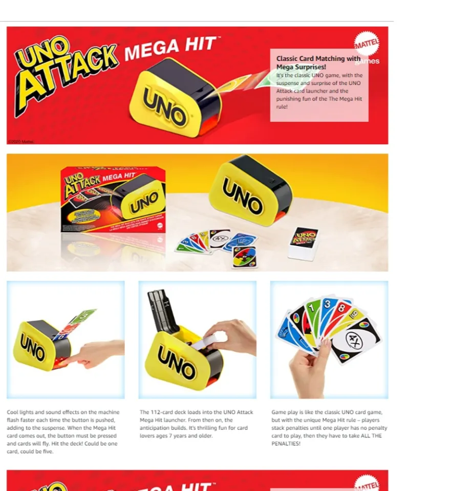 Mattel Games: Uno Attack Mega Hit | Lazada PH