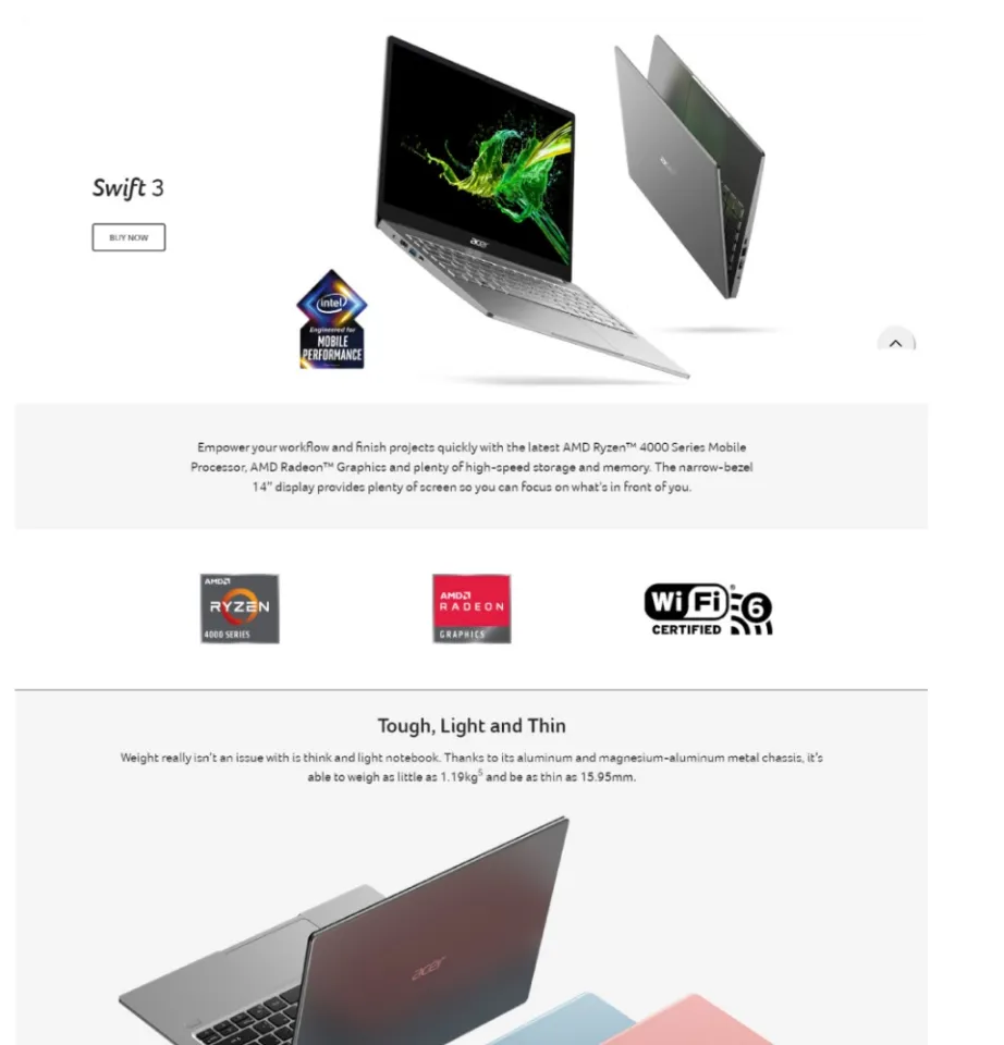 Sf314 42 Acer Swift Ryzen 4000 Series Amd Ryzen 4000 Laptop Acer