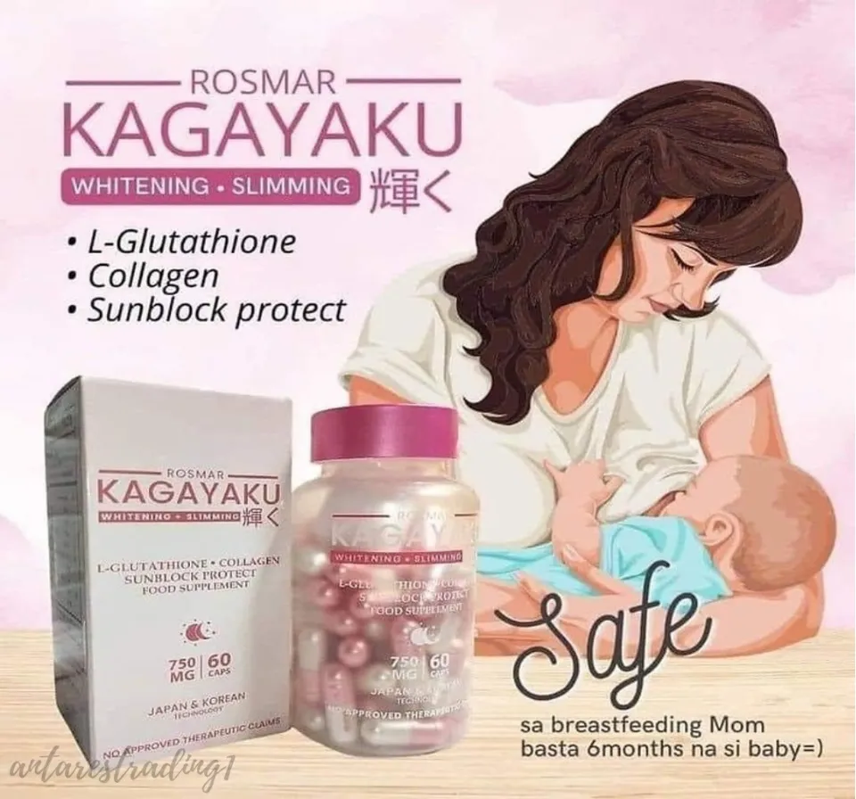 Best Seller ORIGINAL ROSMAR KAGAYAKU GLUTA CAPSULE 60 Capsules x 750MG | FDA  Approved