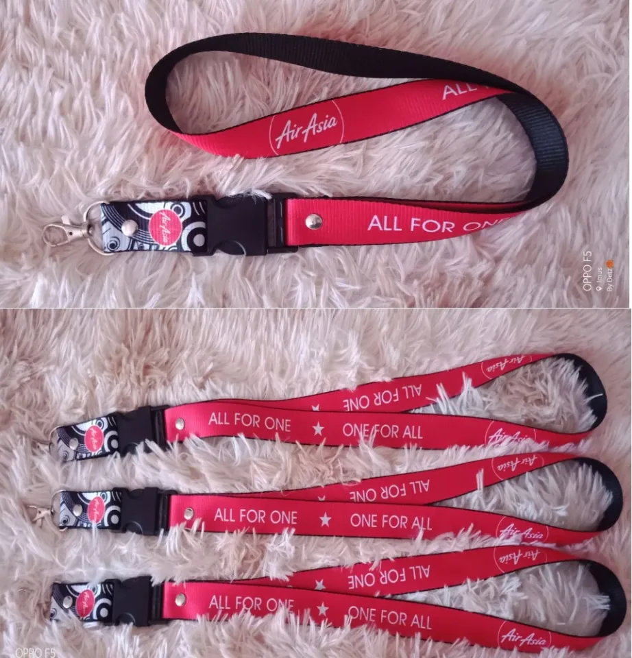 DETZSHOP CUSTOMIZED AVIATION ID LACE LANYARD AIR ASIA SUBLIMATION