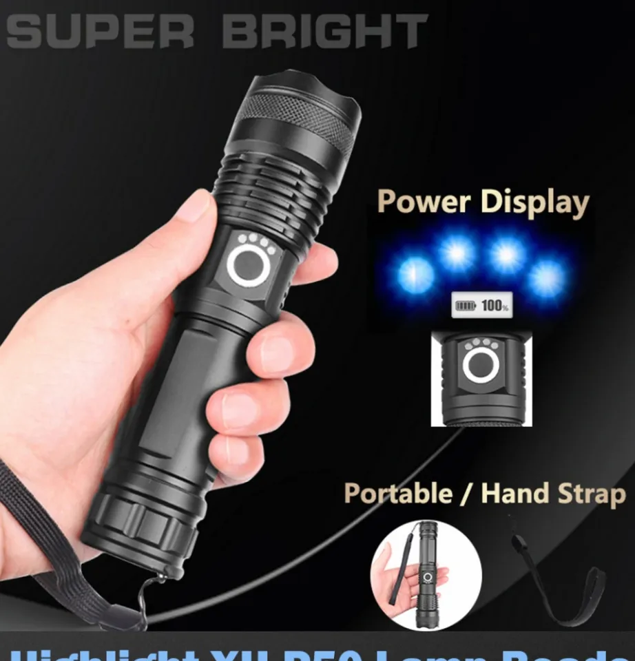 Tactical Torch 3000 Lumens Super Bright L2 Led Flashlight Usb