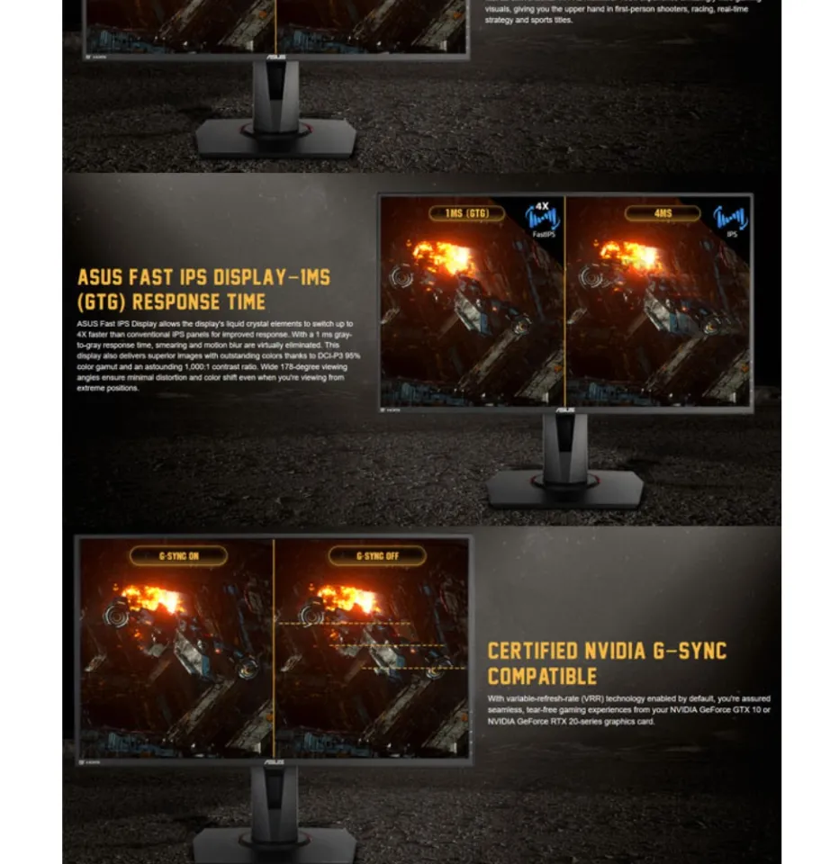 Asus TUF Gaming VG279QM HDR Gaming Monitor 27 inch Fast IPS Full