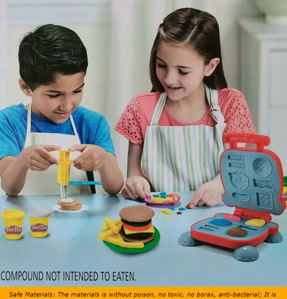 Magic Dough Play-Doh Burger Waffle Maker Modeling Clay Dough