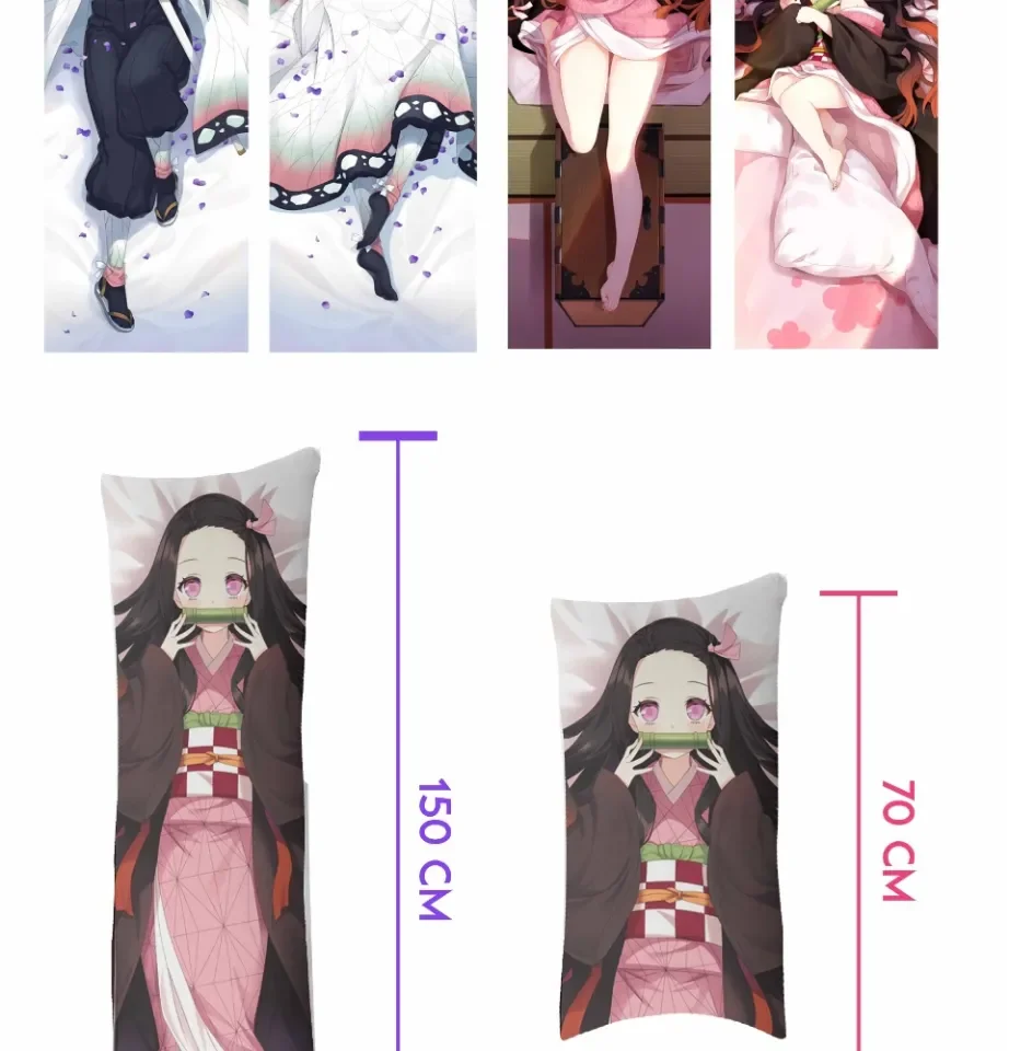 Micari Kimetsu no Yaiba Demon Slayer Nezuko Kamado Anime Dakimakura Life  Size Mini / Half Dakimakura Pillow Case Body Pillow | Lazada PH