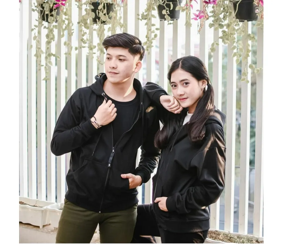 Jaket hoodie hot sale couple polos