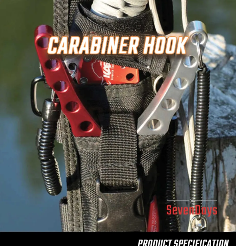 Carabiner Hook Fishing Lanyard Keychain Wire Spring Elastic Rope