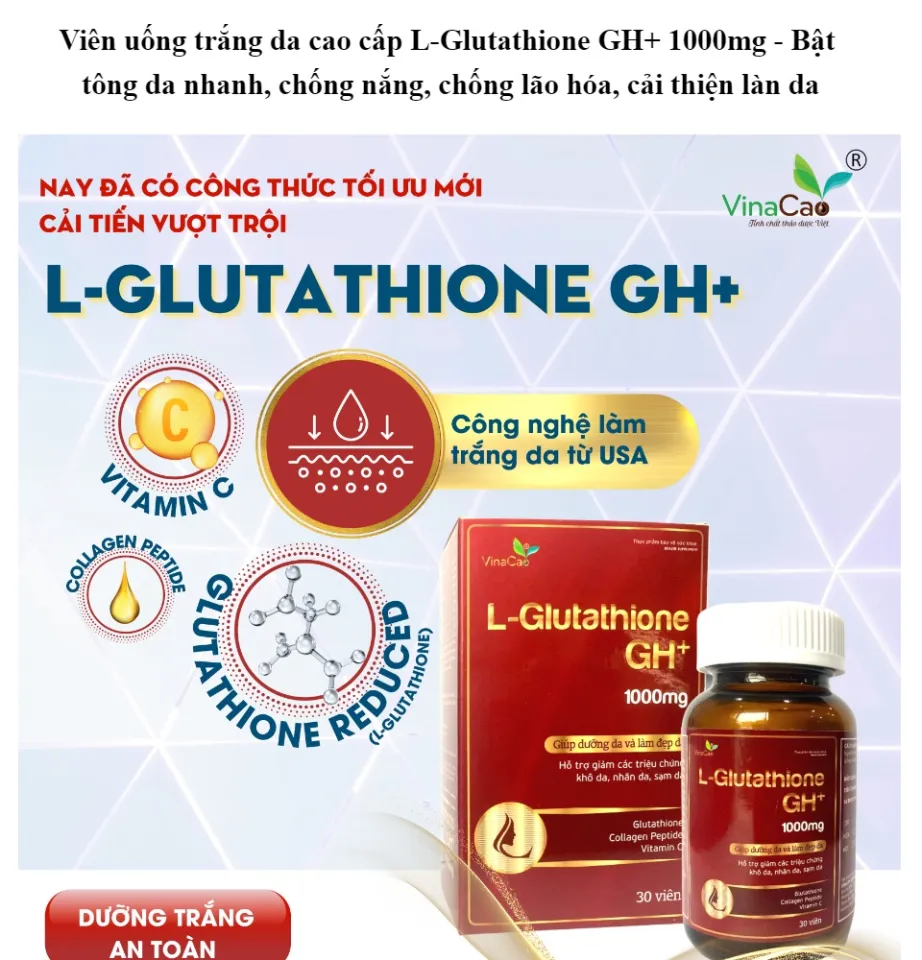 viên uống trắng da l glutathione 1000mg LIPOSOMAL GLUTATHIONE 1000MG | VIÊN UỐNG TRẮNG DA