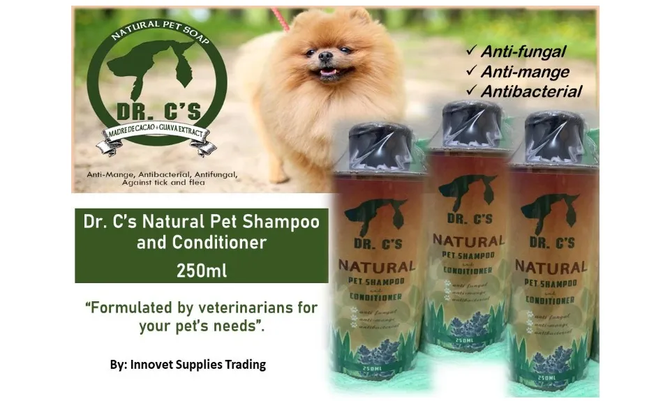 C's Natural Pet Shampoo and Conditioner for Dog and Cat Anti