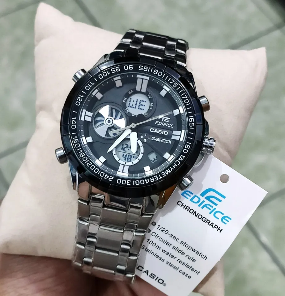 New Edifice Original G Shock Full Stainless Steel Metal Action Watch Actual Pic Water Resist Shock Proof Sports Watch Lazada PH