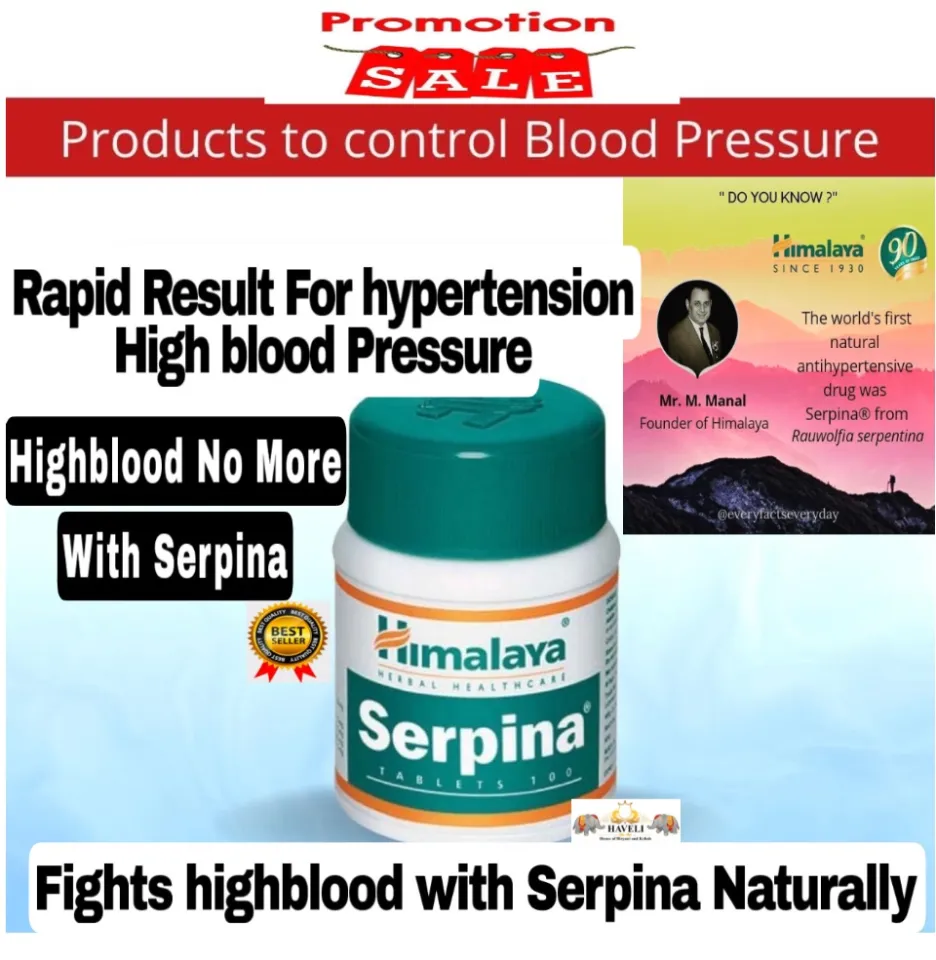 Serpina Himalaya 100 Comprimés - Réduit Hypertension & Troubles Anxieux, Ayurvédique