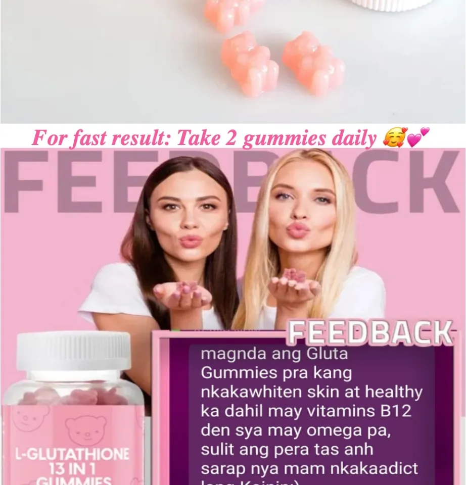 L-GLUTATHIONE 13 IN 1 GUMMY BEARS CHEWABLE (60 gummies) |FDA APPROVED |  13IN1 BENEFITS YOUNGER GLASS SKIN |GLOWING SKIN WHITENS IN 7DAYS |  NAKAKAPUTI | NAKAKAKINIS | WHITENING | ANTI-AGEING |HEALTHY SKIN |  ANTIOXIDANT