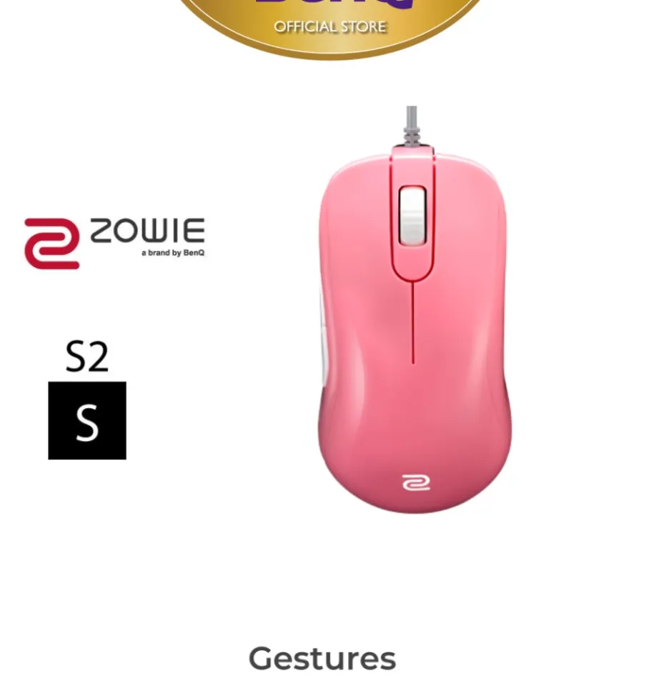 BenQ ZOWIE S2 Divina Pink Esports Gaming Mouse (Small) 3000 Dpi
