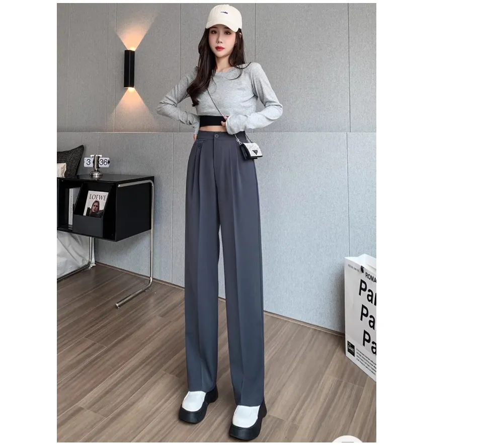 High Waist Wide Leg Pants 31'', Women's Fashion, Activewear on Carousell