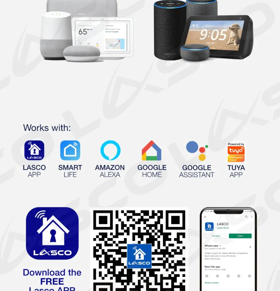 Lasco Zigbee Gateway 3.0 (WiFi) Works with Lasco App, Smart Life App,  Amazon Alexa and Google Home Lazada PH