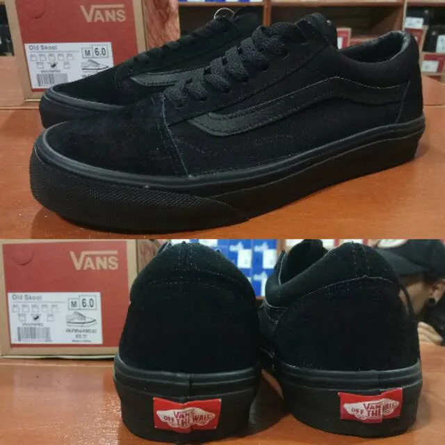 vans old school hitam polos