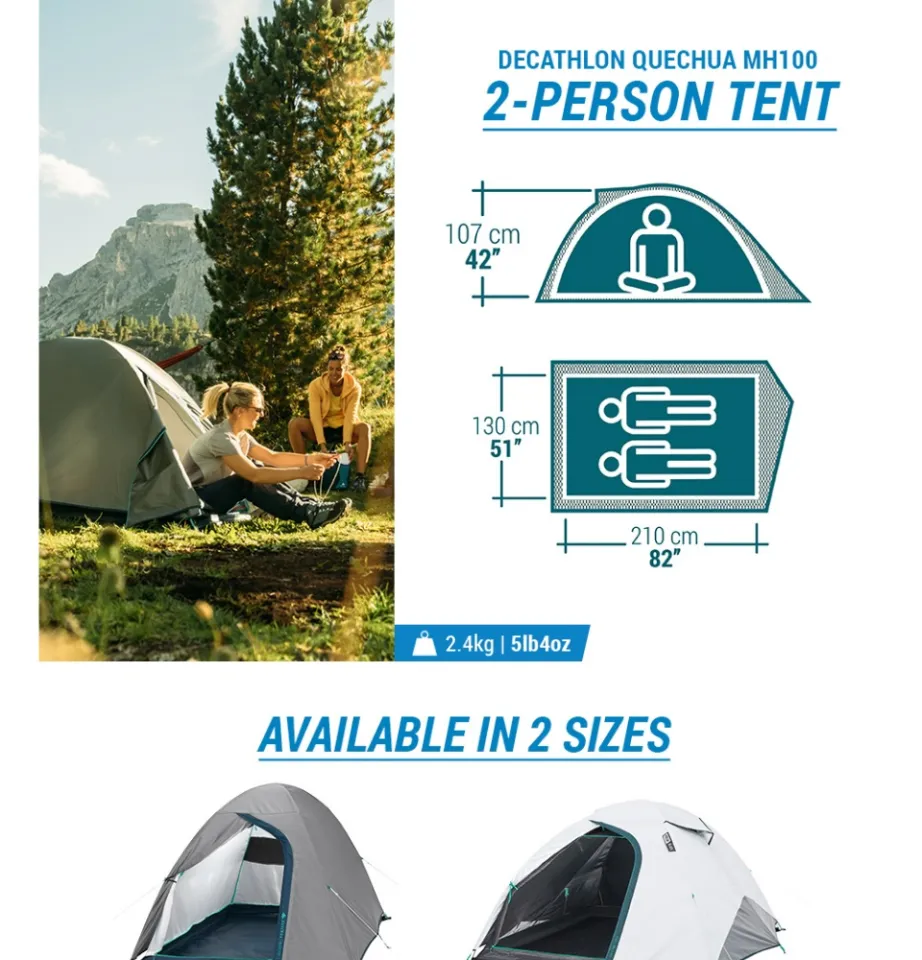 Decathlon Person Tent Waterproof Quechua Second Easy Fresh Black