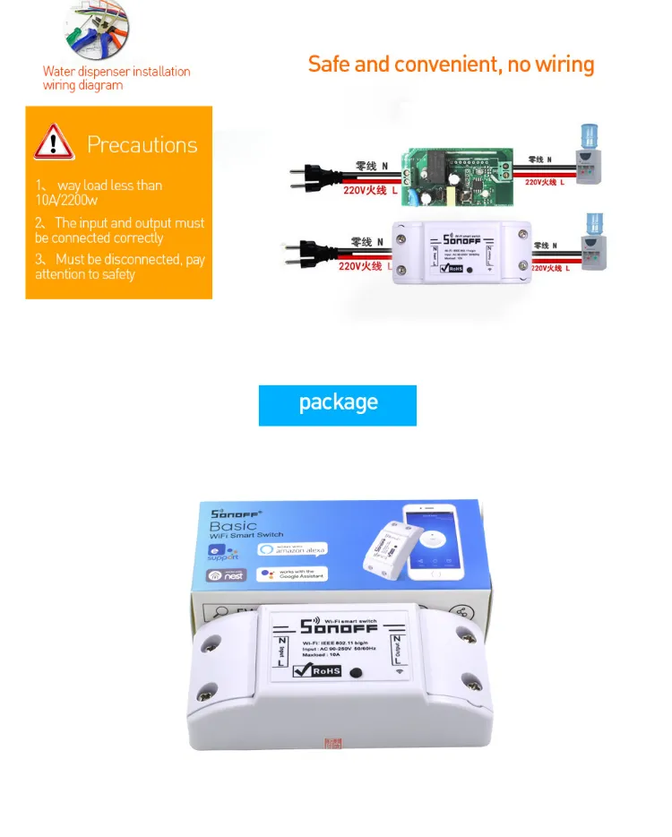 Sonoff Basic] Wireless Wifi Smart Switch Sonoff basic for Smart