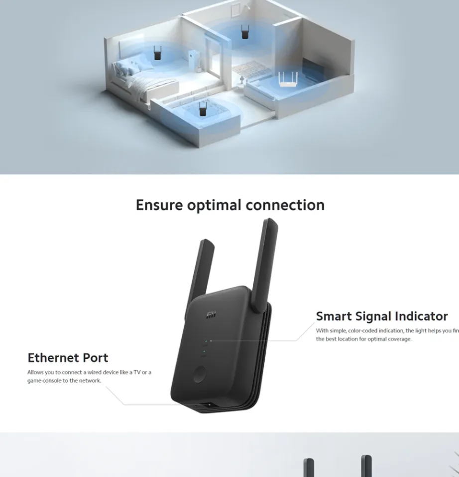 Xiaomi Mi WiFi Range Extender AC1200 Dual Band Wireles Speed
