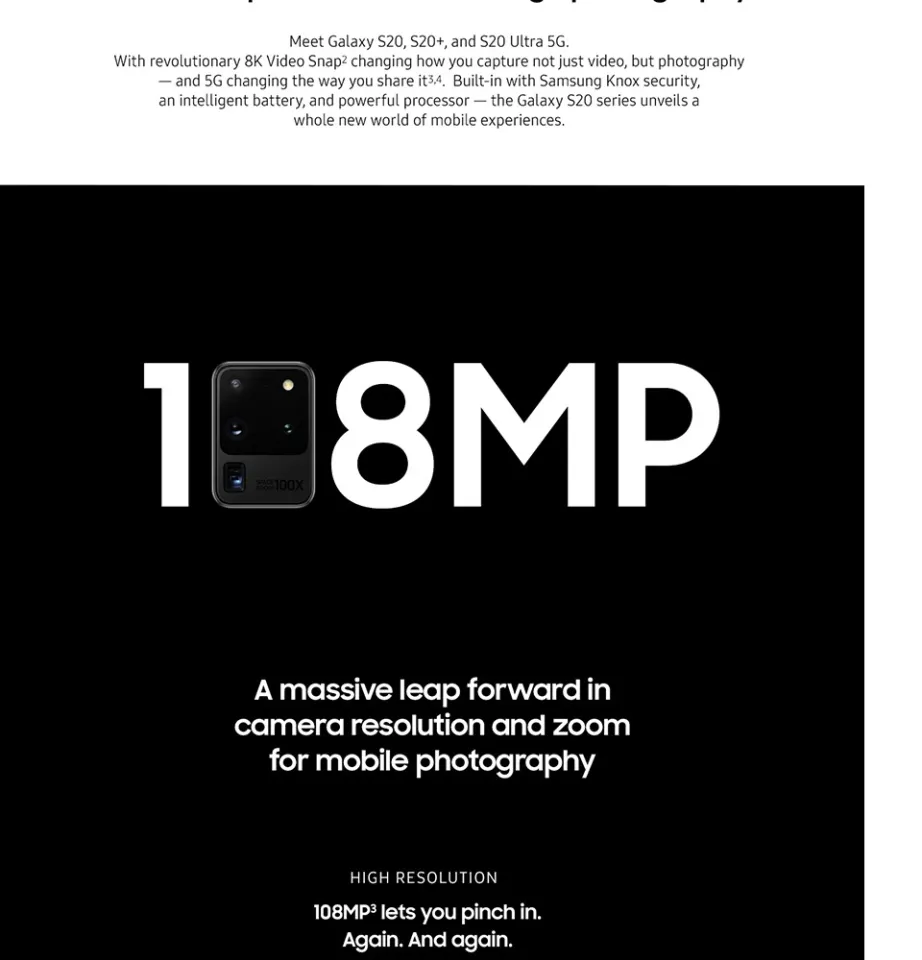 Video 8k 8k Samsung S20 Ultra US Version】Samsung Galaxy S20 Ultra