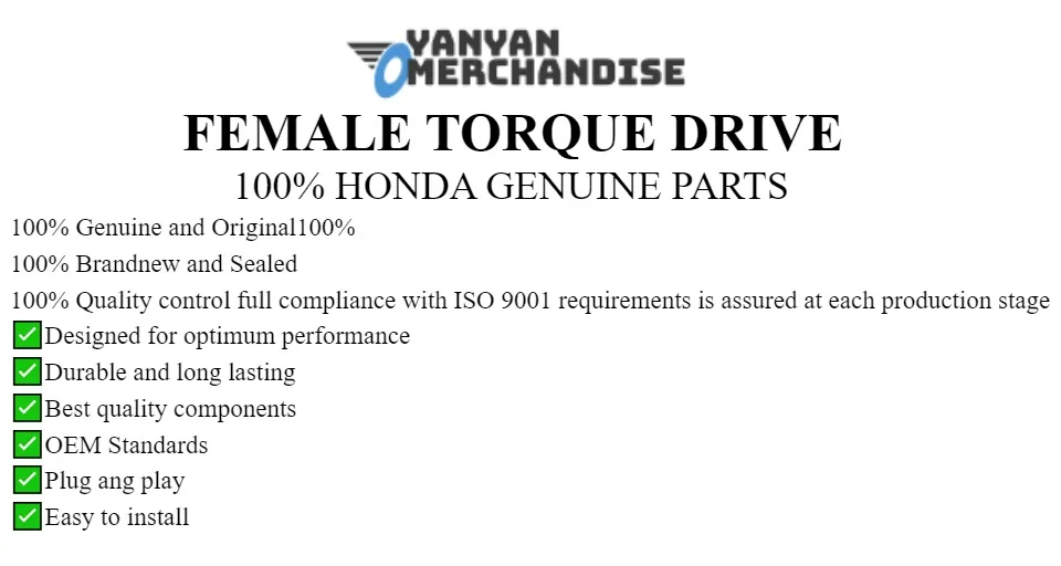 ORIGINAL HONDA FEMALE TORQUE DRIVE FOR CLICK 125i (23224-K35-V00