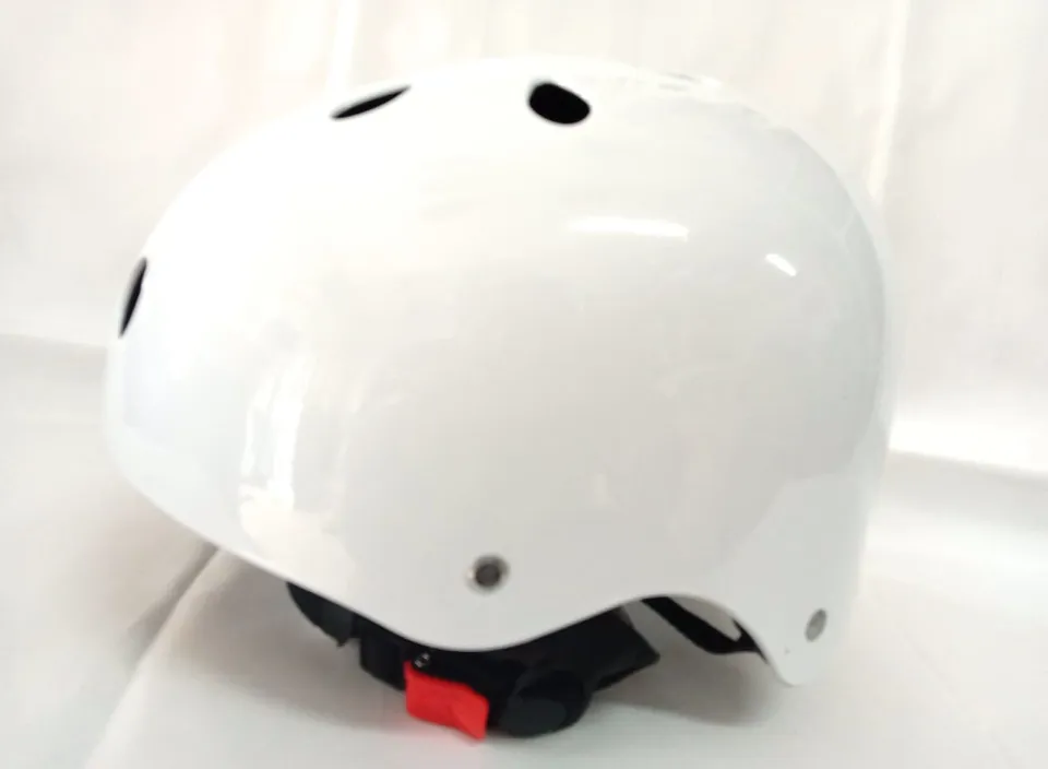 RXR GLOSSY WHITE NUTSHELL HELMET FOR BIKES AND MOTORCYCLE GAMIT