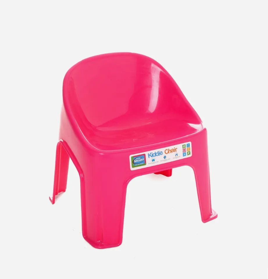 Home Gallery Stackable Kiddie Chair in Pink Plastic Ergonomic