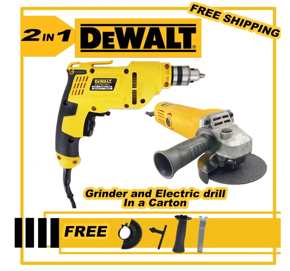 DeWalt in1 Electric Drill Driver with Angle grinder Free