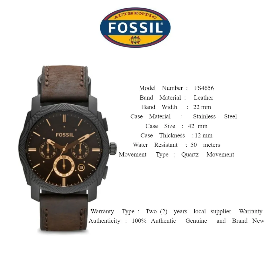 Fossil Machine Chronograph Brown Dial Men's Watch for man Formal Casual –  FS4656 (Best Gift For Man) – Fashmenow Store