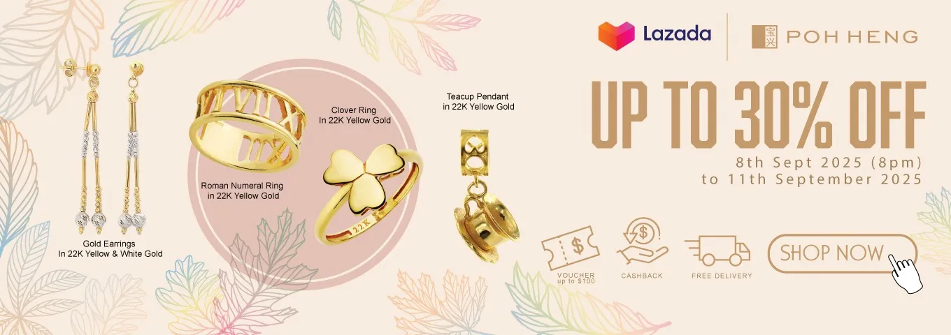 Jewelers Poh Heng Gold Earrings Poh Heng Gold Bangle POH HENG