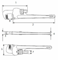 TEKIRO Kunci Pipa Pipe Wrench Kunci Ledeng 12 Inch Heavy Duty Kunci Monyet 12'' / Kunci Monyet Heavy Duty 10 inch Max.1 1/4" Kunci Pipa Ledeng Hitam Hioshi. 