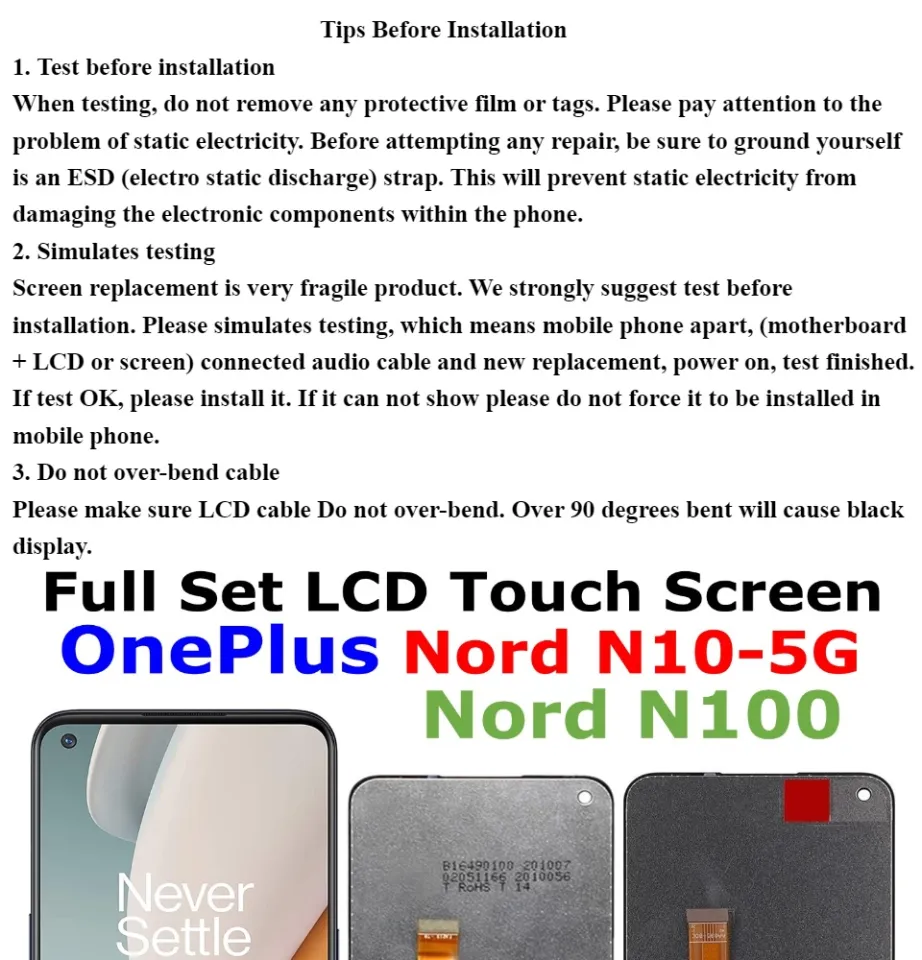 ORl NGS Brand Full Set LCD Touch Screen Compatible For OnePlus