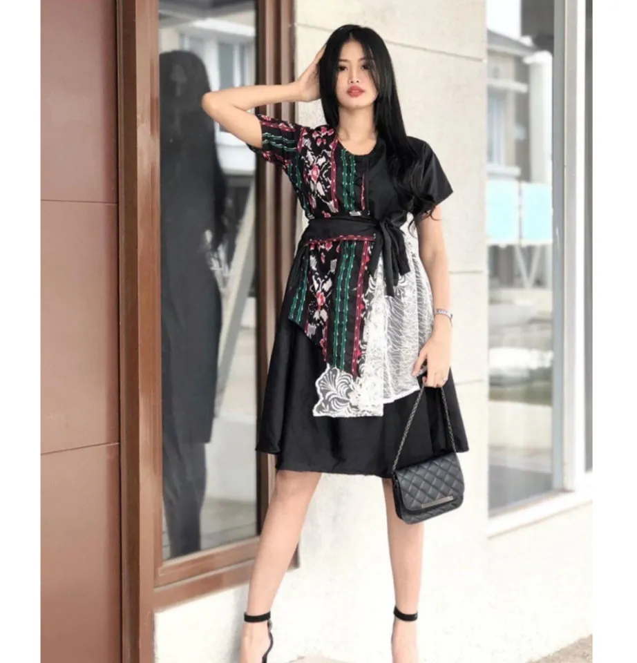 Dress batik cheap elegant