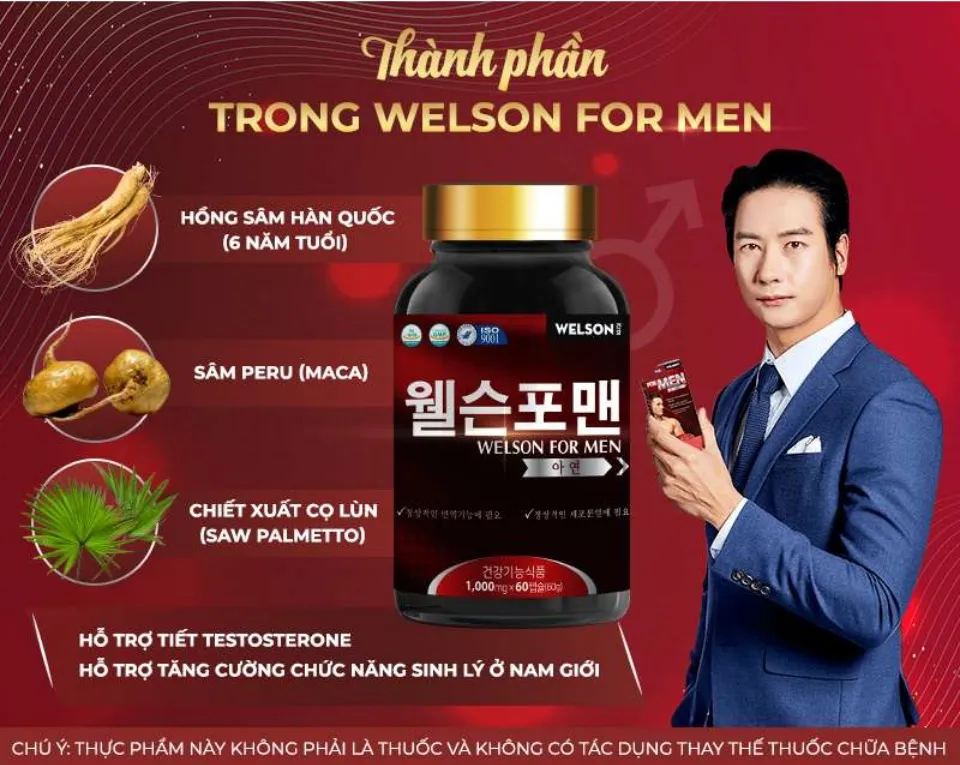 Viên uống tăng cường sinh lý nam Welson For Men 60 viên | Lazada.vn