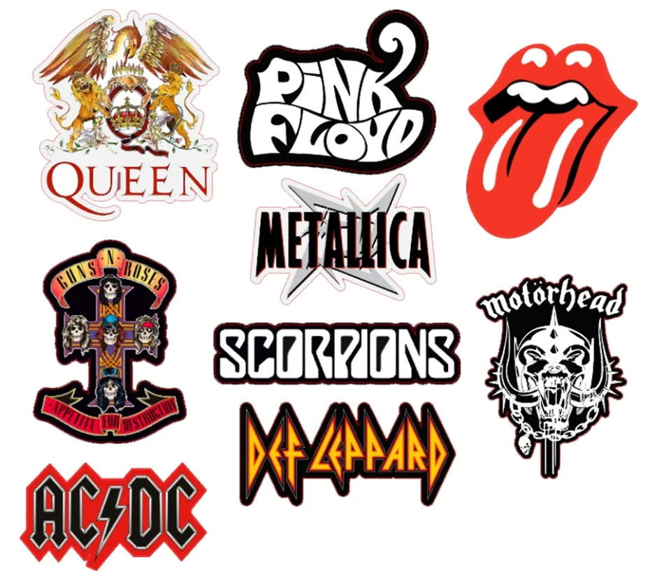 Classic Rock Band Stickers