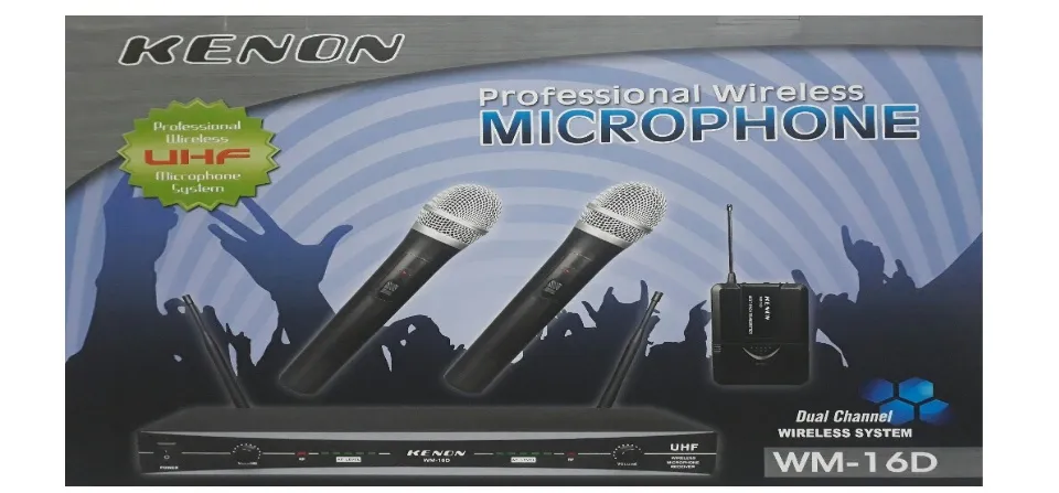 KENON WM16 D Professional Dual Wireless UHF Handheld Microphone